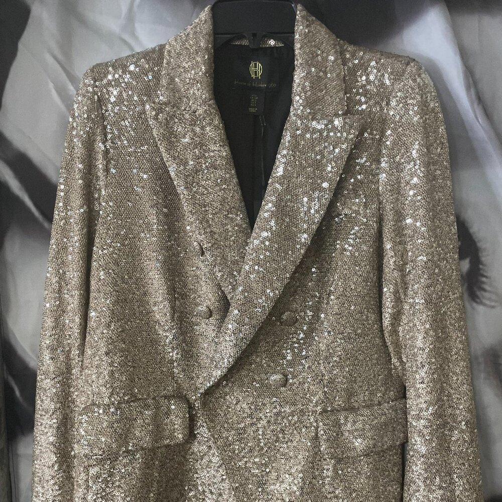 House Of Harlow NWT 1960 Sequin Metallic Blazer